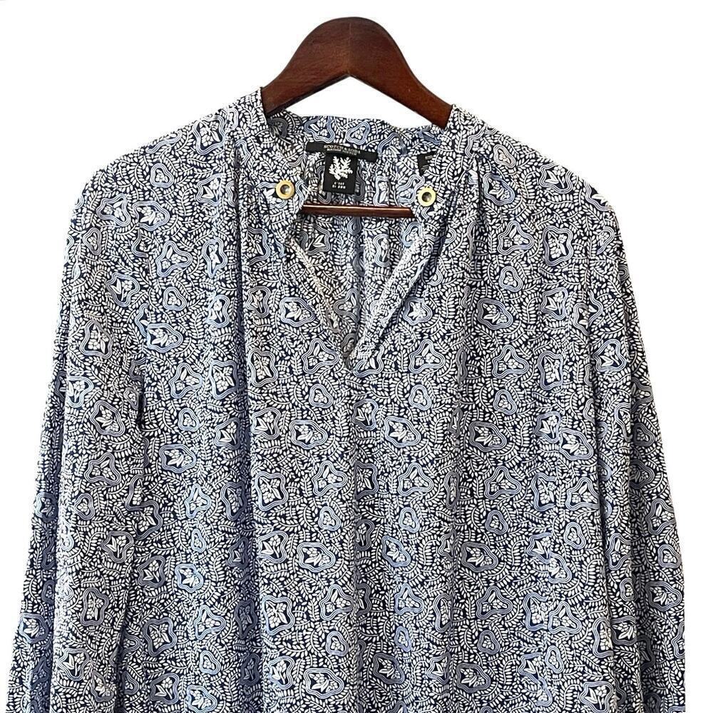 SCOTCH & SODA Puffed Sleeve Navy/White Dress - Size M - Picture 5 of 12